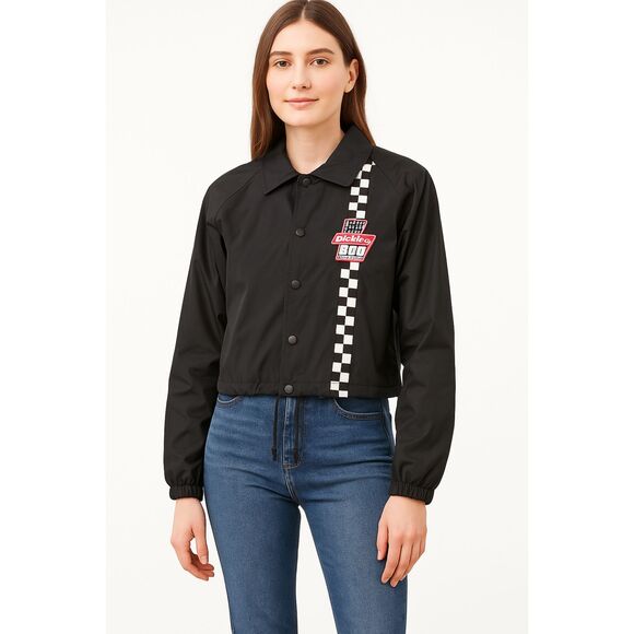 DICKIES 500 Speedway Racing Jacket Cropped Black Small - Picture 1 of 6